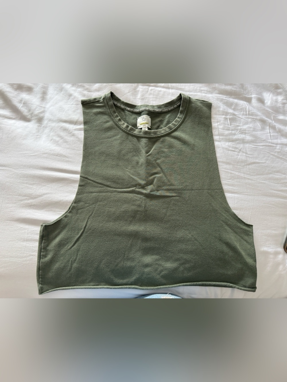 aerie Olive Green Ribbed Tank Top